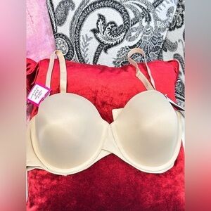 MAIDENFORM Bra 40DD Convertible Strapless Stay Up Support Beige SE6990 3485 PS